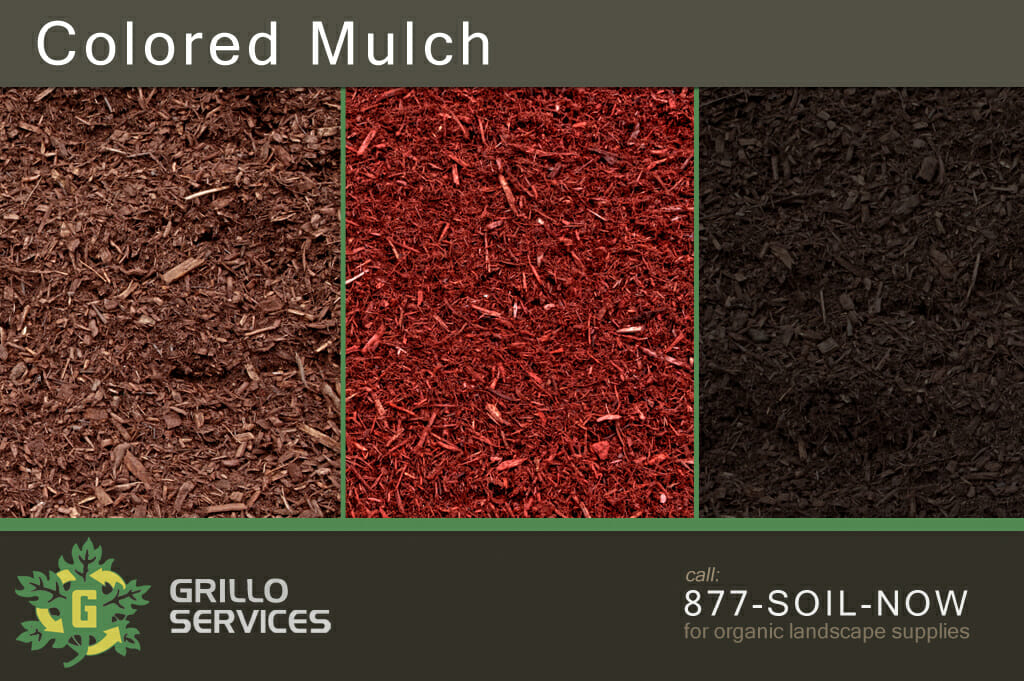 Alarmerende fra nu af bifald Colored Mulch Brown, Black, Red (1 yard) - Grillo Services