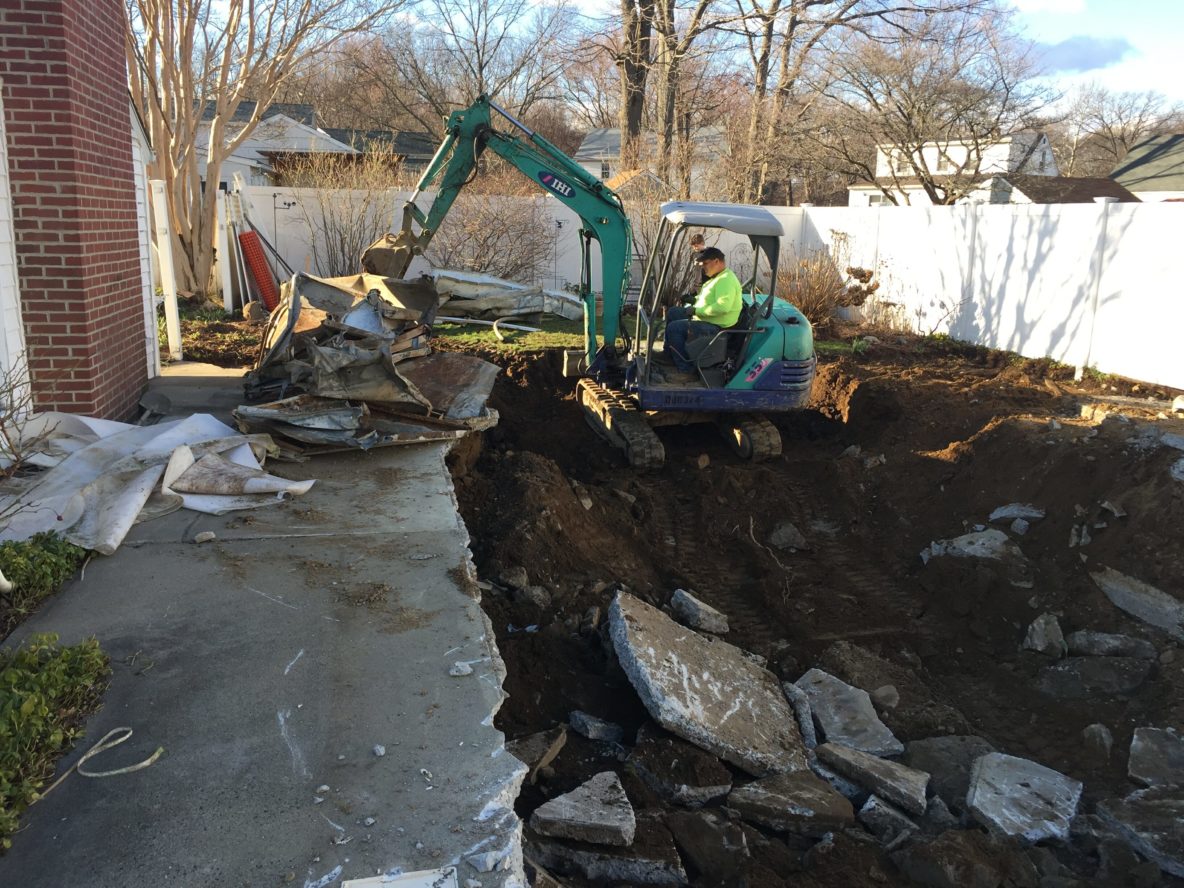an easy cost effective way to fill in your old swimming pool