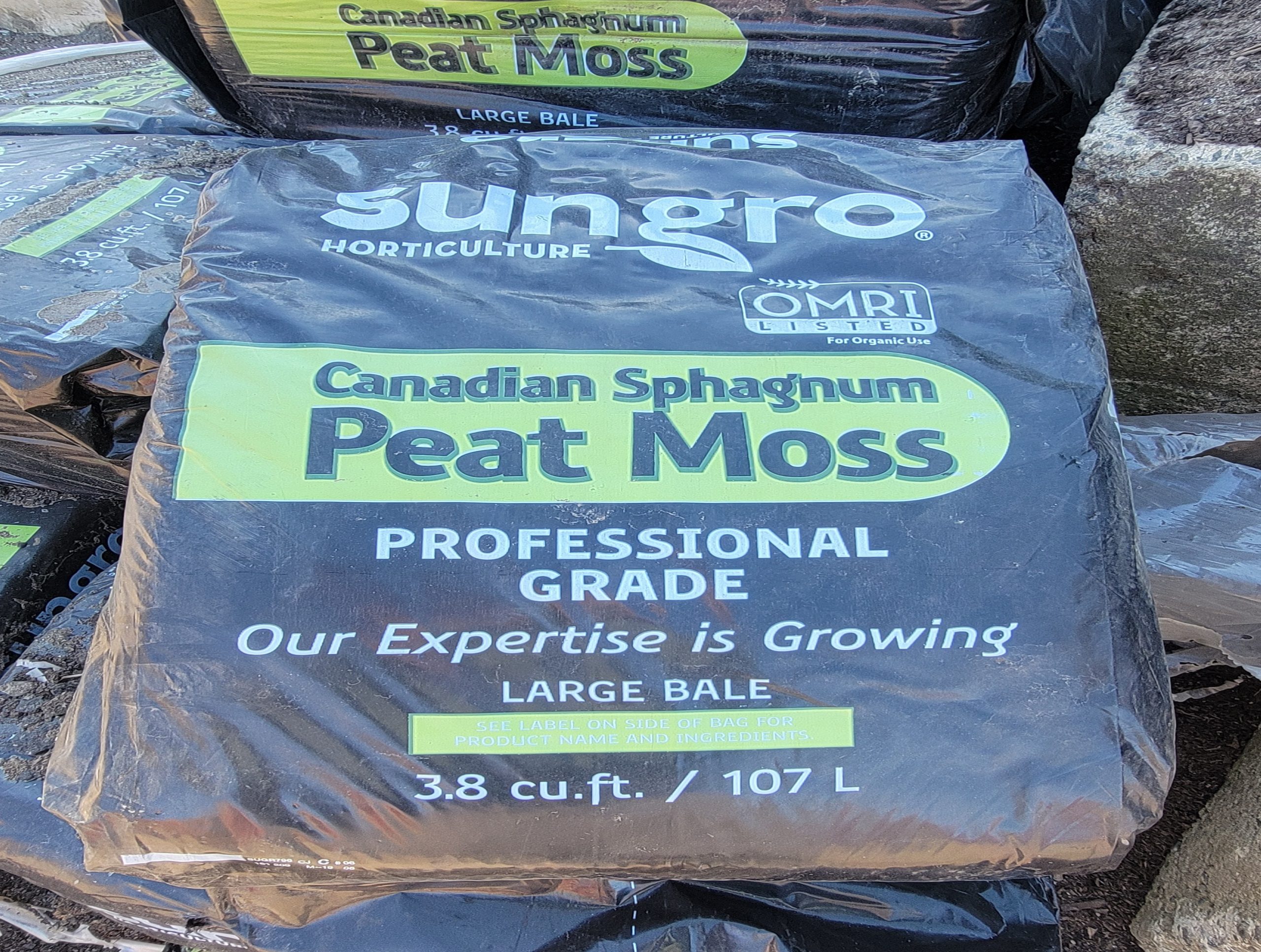 Peat Moss 3.8 cu. Ft. bag $22 - Grillo Services